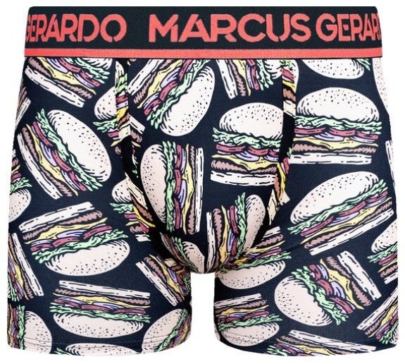Marcus Gerardo 10-pack boxershorts heren Food-prints (aardbei, ananas, avocado, sushi e.a.)