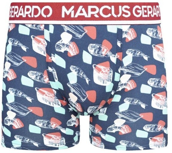 Marcus Gerardo 10-pack boxershorts heren Food-prints (aardbei, ananas, avocado, sushi e.a.)