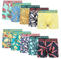 Marcus Gerardo 10-pack boxershorts heren Food-prints (aardbei, ananas, avocado, sushi e.a.)