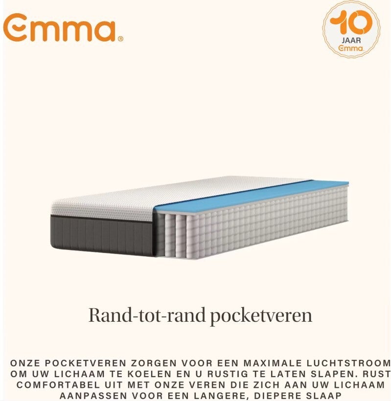 Emma Hybrid Lite matras 90x200 cm refurbished